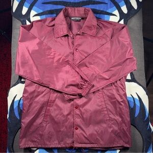 Vintage 80s Men's Maroon L Windbreaker Jacket by SPORTSMASTER